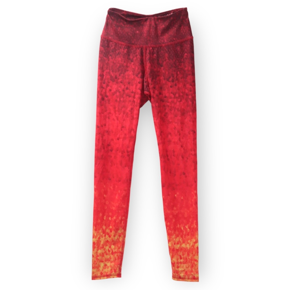 Okiino Red Mermaid Scale Leggings Size 2